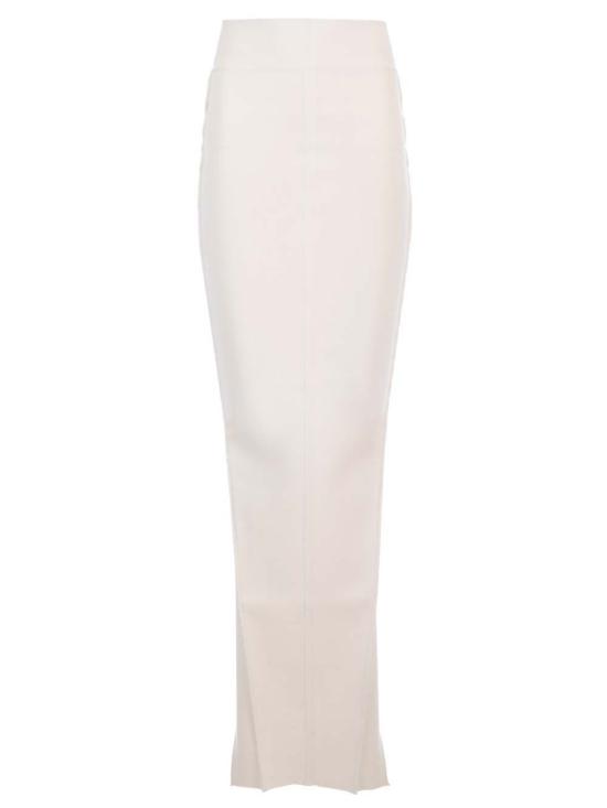  릭 오웬스 롱 스커트 니트 슬림핏  아이보리