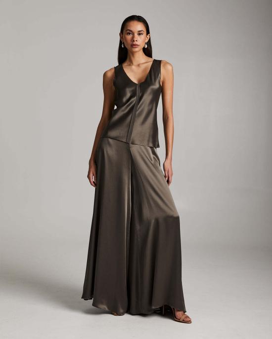  보즈 민소매 티셔츠 실크 로우 엣지 탱크탑 - VOZ