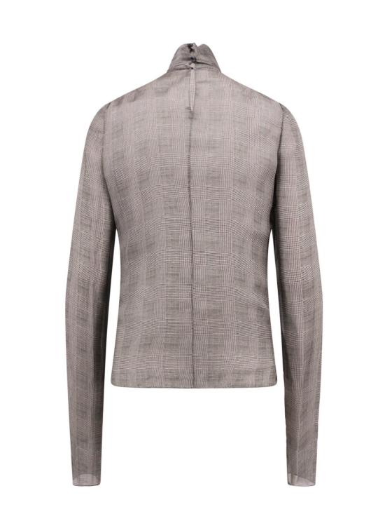  생로랑 긴팔 티셔츠 실크  그레이 - SAINT LAURENT