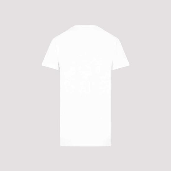  몽클레어 반팔 티셔츠 코튼 티셔츠 내추럴 - MONCLER