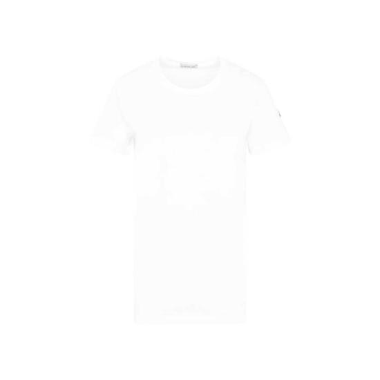  몽클레어 반팔 티셔츠 코튼 티셔츠 내추럴 - MONCLER