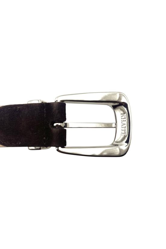  케이트 벨트 카이트 베니 , 스웨이드 소재에 스터드 장식, 실버 버클, 커피 색상 - KHAITE