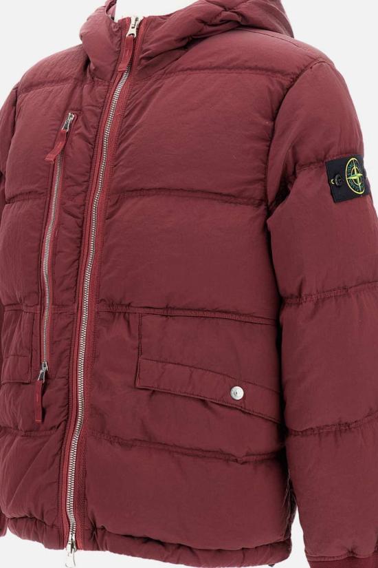  스톤 아일랜드 패딩 재킷 레드 - STONE ISLAND