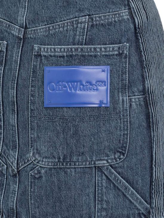  오프화이트 숏 스커트 오토바이 미니스커트 블루 - OFF WHITE