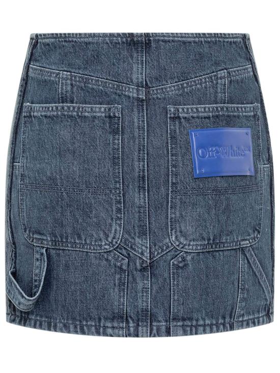  오프화이트 숏 스커트 오토바이 미니스커트 블루 - OFF WHITE