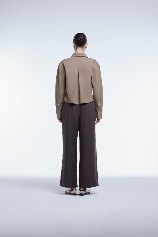  DĀL THE LABEL 셔츠 DĀl The Label 크롭 코튼 버튼다운 셔츠 - OTHER BRANDS