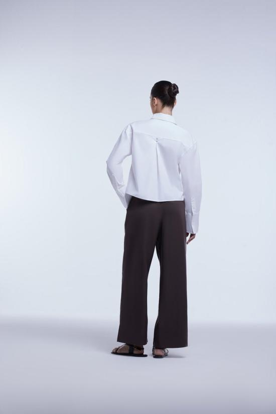  DĀL THE LABEL 셔츠 DĀl The Label 크롭 코튼 버튼다운 셔츠 - OTHER BRANDS