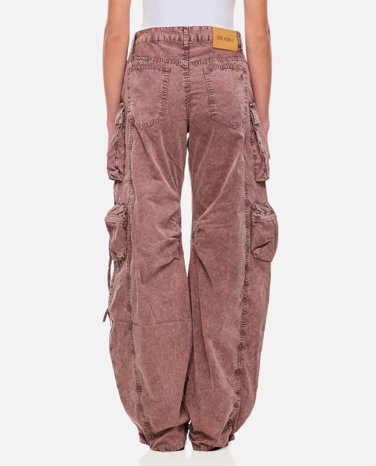  디 아티코 스트레이트 팬츠 아티코 펀 롱 팬츠 내추럴 마블 브라운 - THE ATTICO