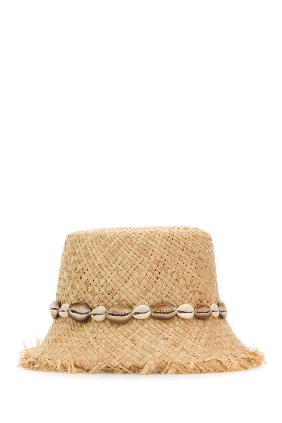  알라누이 모자 라피아 버킷햇 내추럴 - ALANUI