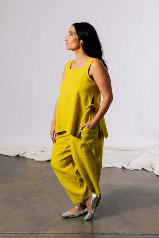  Pamut Apparel USA 민소매 티셔츠 Pamut Apparel Usa Maeva  리넨 - PAMUT APPAREL