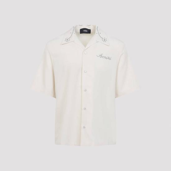  아미리 반팔 셔츠 스터드 캠프  아이보리