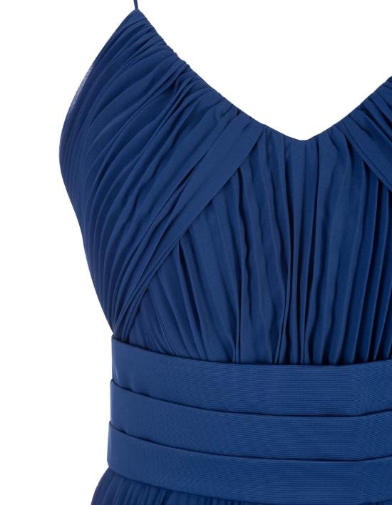  막스마라 미디 원피스 막스 마라 클라리노 플리츠 미디 드레스 블루 - MAX MARA