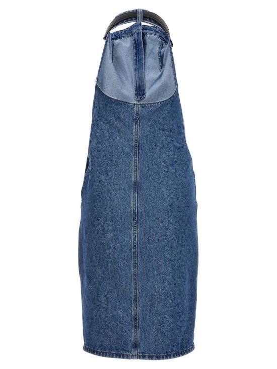  코페르니 데님 원피스 벨트 홀터넥 드레스 블루 - COPERNI