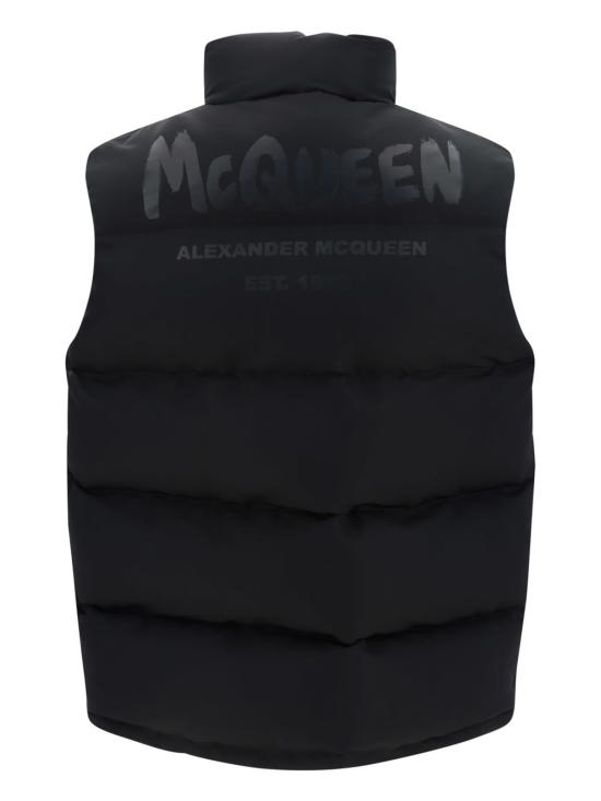  알렉산더 맥퀸 베스트 패딩 질레 블랙 - ALEXANDER MCQUEEN