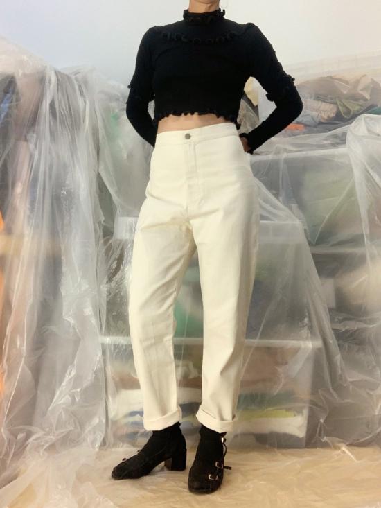  DÉSIRÉEKLEIN 스트레이트 팬츠 DÉsirÉeklein 하이웨이스트 로타 팬츠 언블리치 - OTHER BRANDS