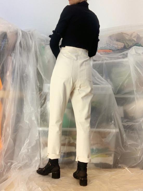  DÉSIRÉEKLEIN 스트레이트 팬츠 DÉsirÉeklein 하이웨이스트 로타 팬츠 언블리치 - OTHER BRANDS