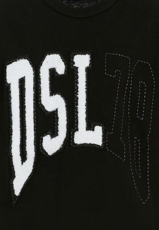  [키즈] 디젤 트레이닝 상의 로고가 있는 아동용 티셔츠 (블랙) - DIESEL