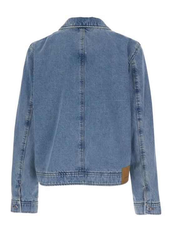  아미 데님 자켓 알렉상드르 마티우시 ADC 자수 및 로고 패치 데님 재킷 (블루) - AMI