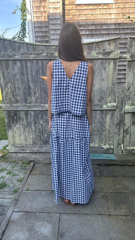  콘라도 미디 스커트 파트리스 미디 체크 스커트 - CONRADO