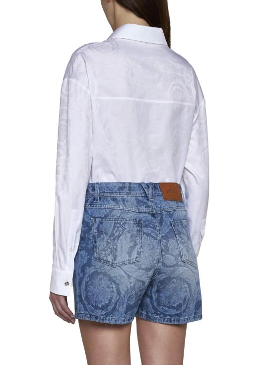  베르사체 데님 숏팬츠 슬림핏 데님 반바지 미디엄 블루 - VERSACE