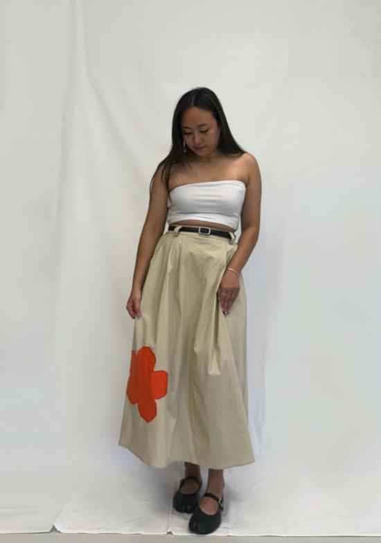  메리 로 롱 스커트 플라워 파워 스커트