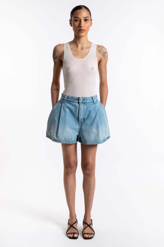  하이쿠레 데님 숏팬츠 애슐리 쇼츠 파라다이스 워시 - HAIKURE
