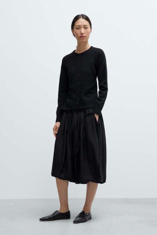  코데라 가디건 코르데라 메리노 울 오픈 백  블랙 - CORDERA