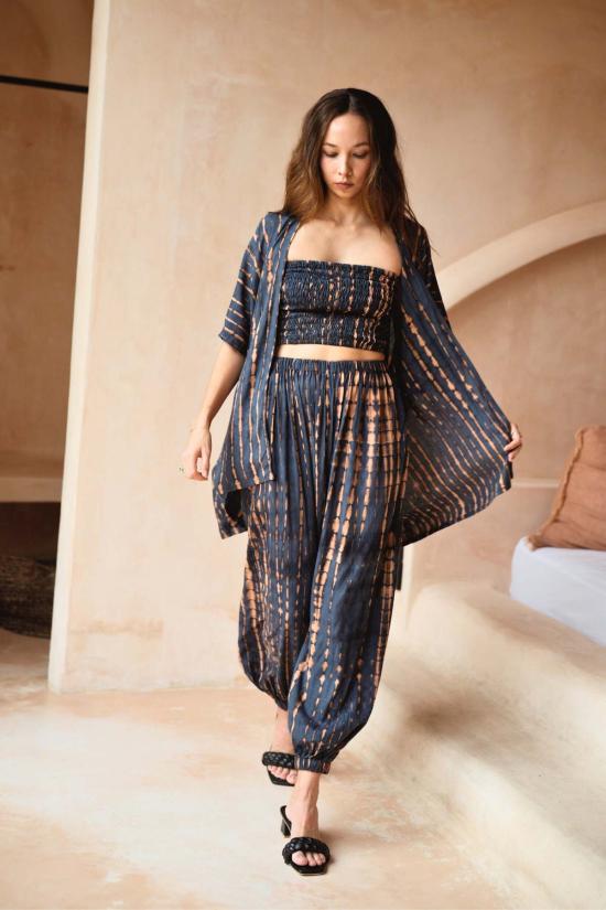  Pink Haley 라운지 웨어 핑크 헤일리 앤젤라 숏 기모노 더스터 - OTHER BRANDS