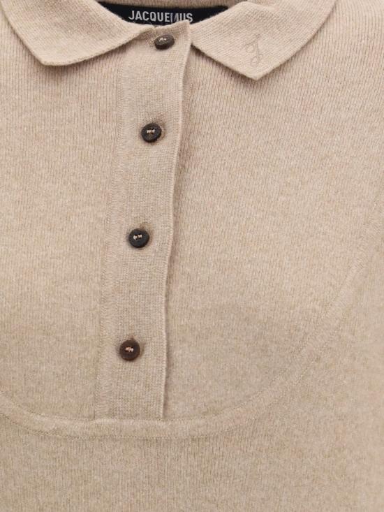  자크뮈스 터틀넥 Jacquemus La Maille Vareuse Pallone 스웨터 베이지 - JACQUEMUS