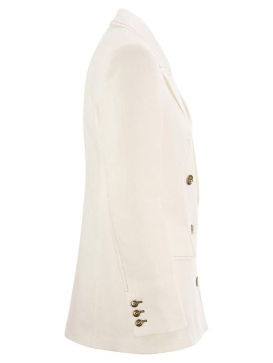  막스마라 자켓 막스 마라 더블 브레스티드 테일러드 재킷 비앙코 - MAX MARA