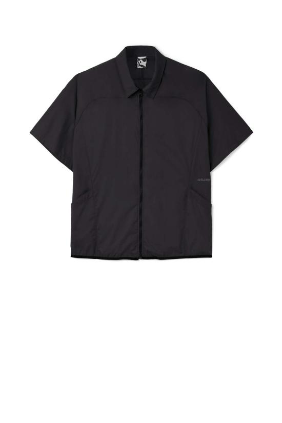  쥐알텐케이 반팔 셔츠 Gr10 K 포플린 지퍼 반팔  오프 블랙