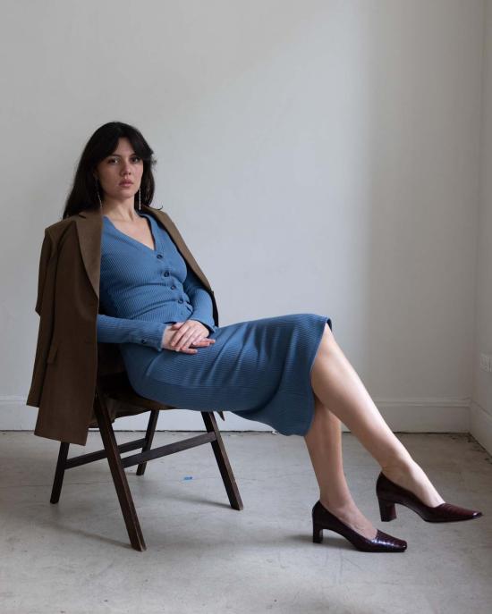  Pari Desai 롱 스커트 파리 데사이 워리 골지 니트 스커트 - OTHER BRANDS