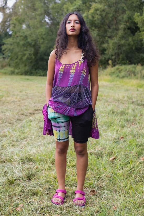  Abacaxi 숏팬츠 포켓 반바지 나이트 레인보우