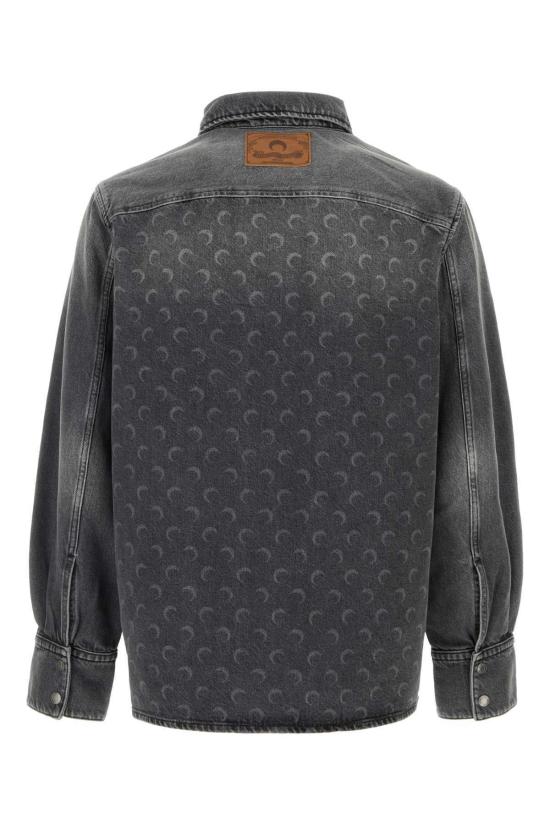  마린세르 데님 팬츠 마린 세르 프린트 데님 셔츠 다크 그레이 - MARINE SERRE