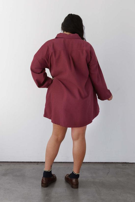  Noble 숏 원피스 노블 미니 스모크 드레스 버건디 - OTHER BRANDS