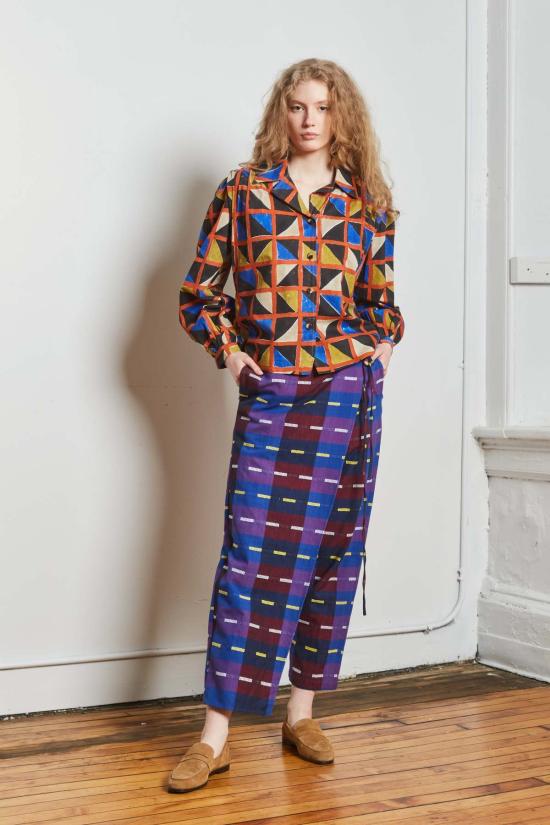  RUJUTA SHETH 스트레이트 팬츠 루주타 셰스 하프 랩 팬츠 - OTHER BRANDS