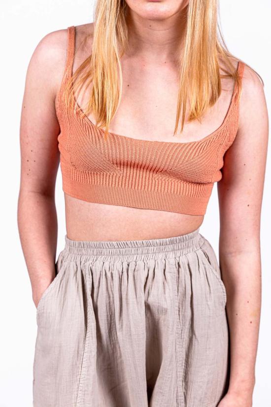  팔로마울 브라 팔로마 울 왈로마 니트 탑 코랄