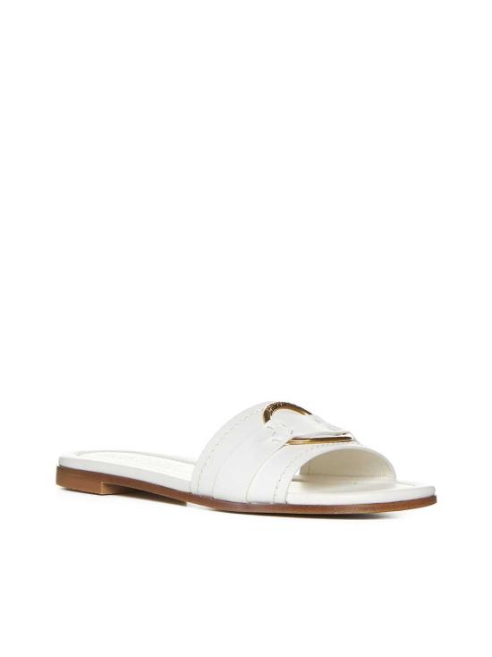  몽클레어 뮬/슬리퍼 몽클레르 슬라이드 벨 샌들 비앙코 - MONCLER