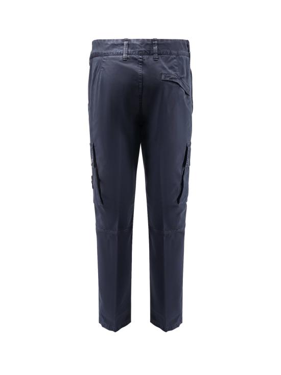  스톤 아일랜드 스트레이트 팬츠 유기농 면 바지 (블루) - STONE ISLAND