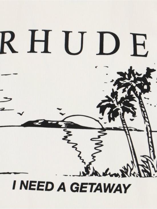  루드 반팔 티셔츠 Rhude I Need A Getaway 티셔츠 (흰색) - RHUDE