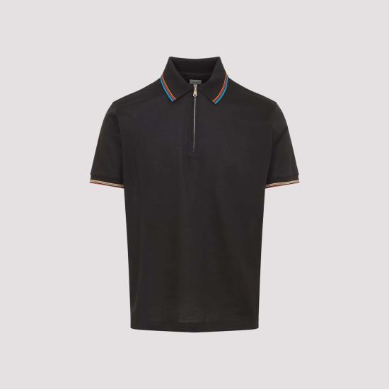  폴 스미스 폴로 티셔츠 스트 디테일 폴로 셔츠 머드 브라운 - PAUL SMITH