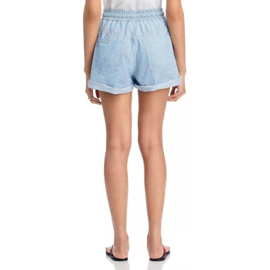  ASKK 뉴욕 데님 숏팬츠 Askk Ny 칸쿤 짧은 반바지 블루 스트라이프 - ASKK NY