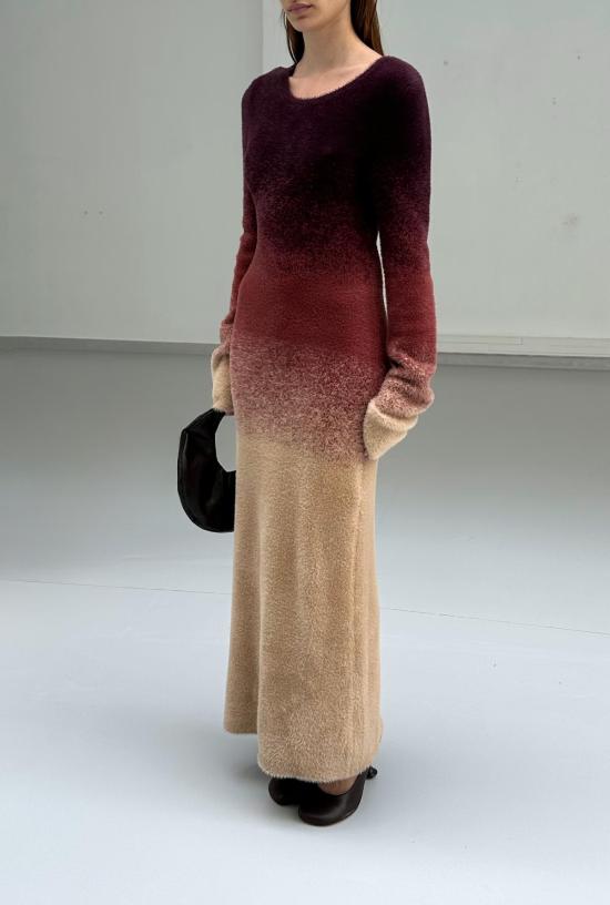  샘디 롱 원피스 사엠디 그라데이션 니트 드레스 - SAEMDI