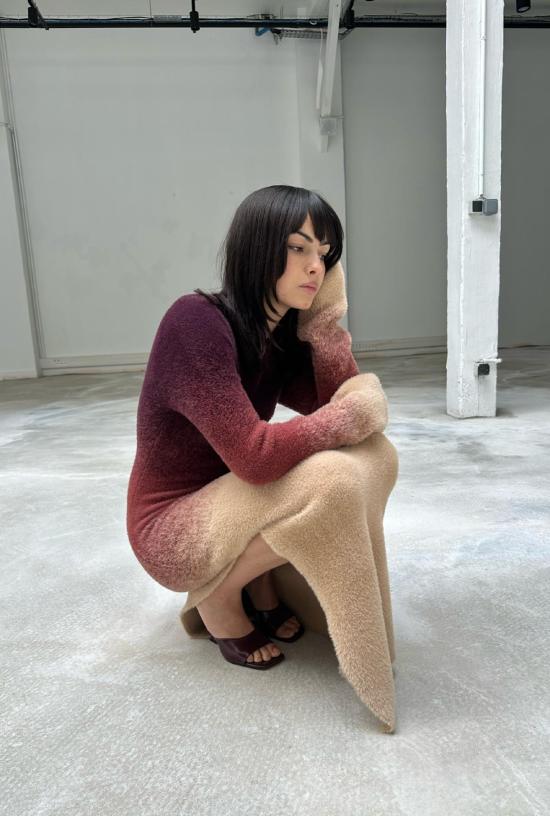  샘디 롱 원피스 사엠디 그라데이션 니트 드레스 - SAEMDI