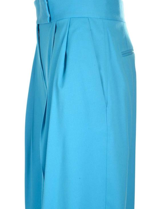  디 아티코 스트레이트 팬츠 아티코 게리 플리츠  카프리 블루 - THE ATTICO