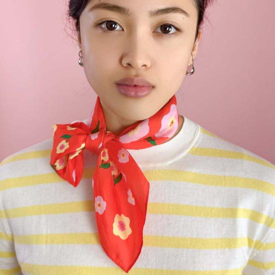  Centinelle 머플러/스카프 센티넬 캣 가든 그놈 코튼 실크 반다나 - OTHER BRANDS