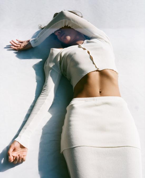  마레 퍼페투아 가디건 마레 페르페투아 위스퍼 스냅  화이트 - MARE PERPETUA