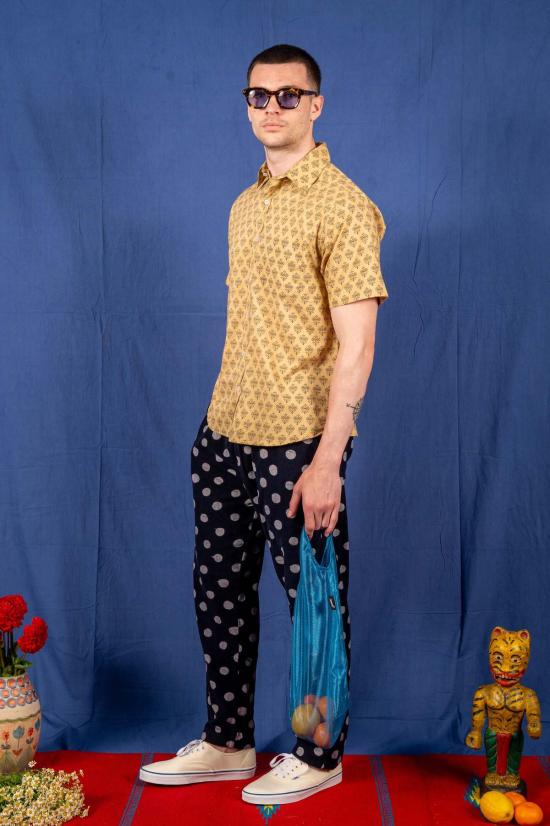  DUSHYANT. 반팔 셔츠 두샨트. 포크 핸드 프린트 반팔 - OTHER BRANDS