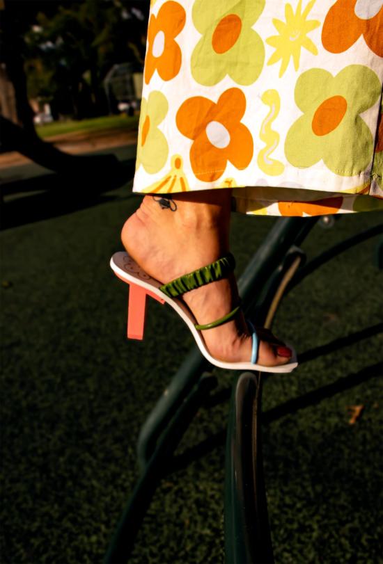  메리 로 샌들 포모사 힐  구아바/퍼시몬 - MARY LO