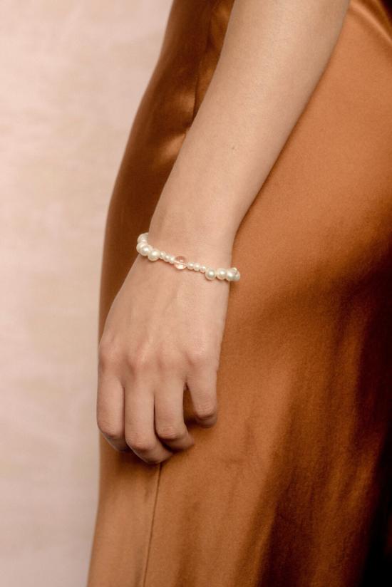  에이드 팔찌 Eyde Zilah 브레이슬릿 진주/쿼츠/14k 골드필드